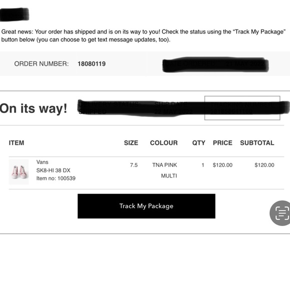 Limited Edition Vans x Aritzia TNA SK8-HI 38 Dx Collaboration - Picture 12 of 12